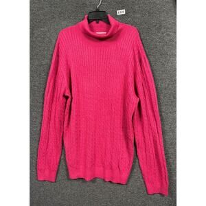 Cigar Couture Merino Wool Blend Turtle-Neck Sweater Knit Mens Size 3XL Granate